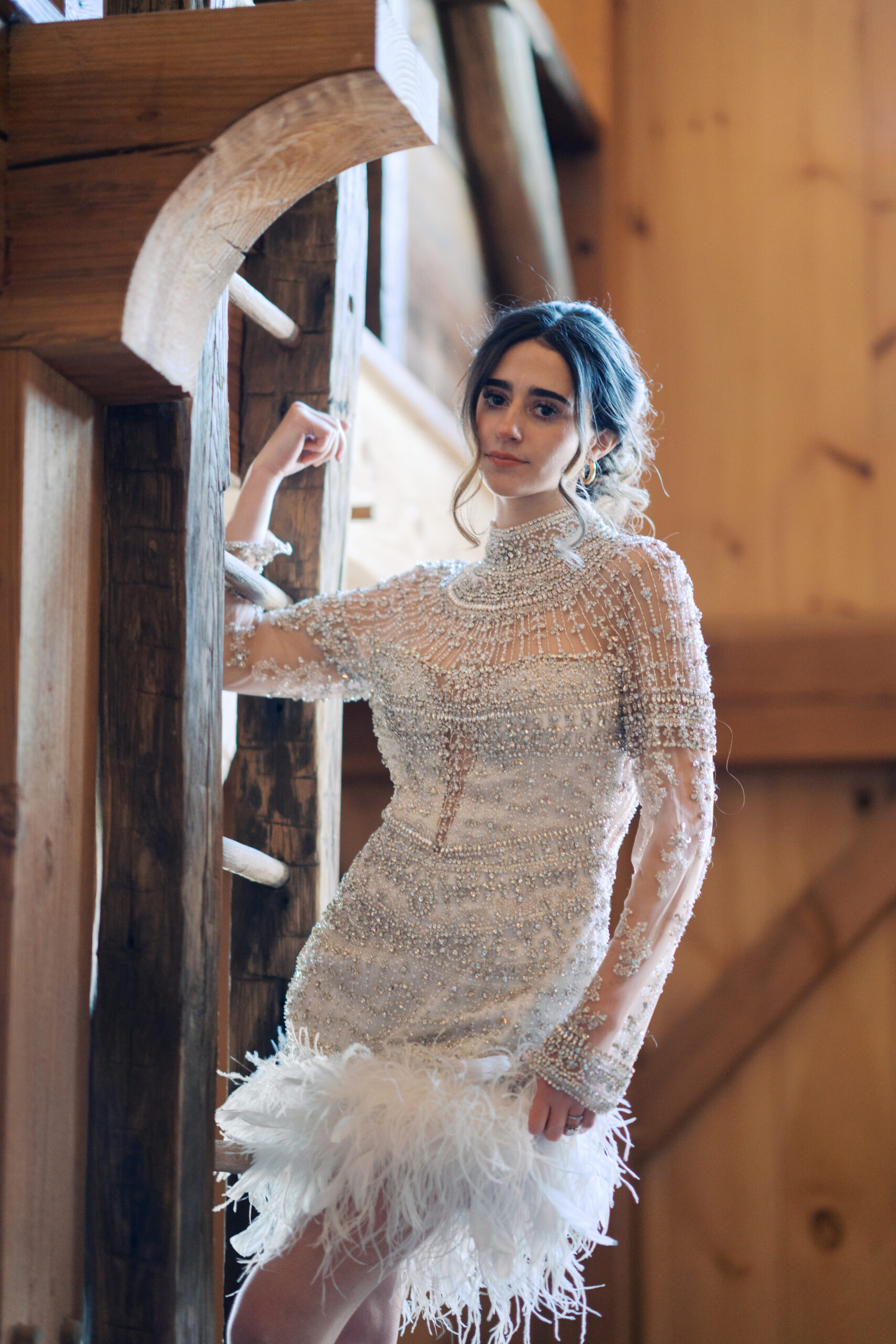 a girl in a white dress